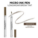 L'Oreal Paris Micro Ink Pen by Brow Stylist, Longwear Brow Tint, Hair-Like Effect, Up to 48HR Wear, Precision Comb Tip, Brunette, 0.033 fl; oz. L'Oreal Paris