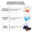 VOLLUCK 1 Pairs Anti-UV Shield Glove, UPF50+ Fingerless UV Protection Glove for UV and LED Manicure Lamps Dryer Nail Art Skin Care Glove (Black) VOLLUCK