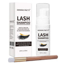 Eyelash Extension Shampoo 50 ml + Brush - Eyelid Foaming Cleanser - Sensitive Paraben & Sulfate Free - Eyelash Wash and Lash Bath for Extensions - Salon Use and Home Care Mererke_Pretty