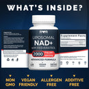 MOM NUTRIX Liposomal NAD Supplement with Resveratrol - High Purity NAD Plus 2000 mg, 120 Capsules, Made in the USA - NMN Alternative Infinity Warehouse
