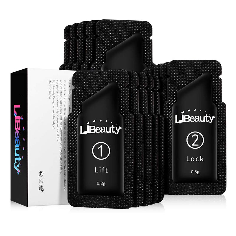 Libeauty Lash Lift Kit, Eyelash Perm Kit, Sachet Disposable Upgraded Version, Professional Quality Fast Lash Lifting, Semi-Permanent Curling Perming Wave, Lotion & Liquid Set Libeauty