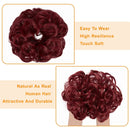 Messy Bun Hair Piece for Women Thick Updo Scrunchies Hair Extension Ponytail Hair Accessories Dark Red OMGREAT
