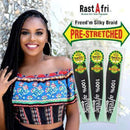 [ Pack of 5 ] RastAfri Pre-Stretched Silky Braiding Hair (