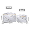 Travel Makeup Bag Large Cosmetic Bag Make up Case Organizer for Women and Girls (Large, Marble) Narwey Store