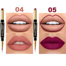 6Pcs Lip Liner and Lipstick Makeup Set,DNM Nude Matte Mat Matt Lipstick 24H and Lip Liner Set Matt Liquid for Black Mature Women Waterproof Long Lasting 24 Pens Lipstick Matte Kit with Lip liners 01 evpct