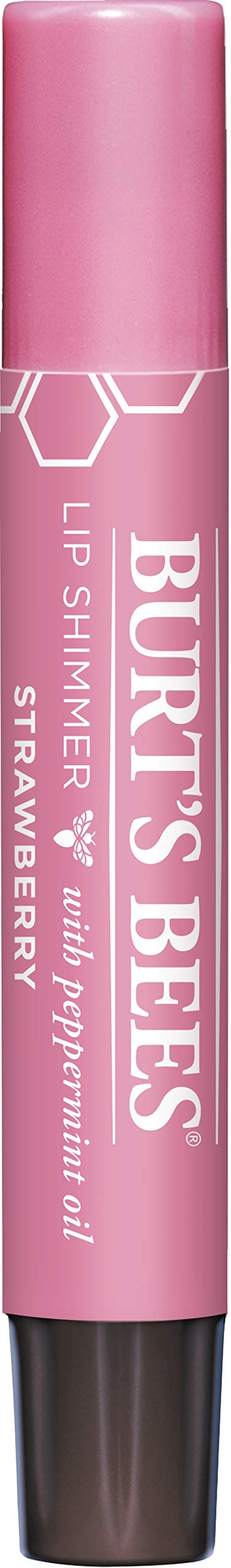 Burt's Bees 100% Natural Moisturizing Lip Shimmer, Strawberry - 1 Tube Burt's Bees