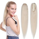 100% Remy Human Hair Ponytail Extension One Piece Claw/Jaw Clip Ponytail Hairpiece Clip In Pony Tail Extensions For Girl Lady Women Long Straight