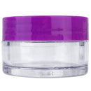 Beauticom 20 gram/20ml Empty Clear Small Round Travel Container Jar Pots with Lids for Make Up Powder, Eyeshadow Pigments, Lotion, Creams, Lip Balm, Lip Gloss, Samples (12 Pieces, Purple) Beauticom