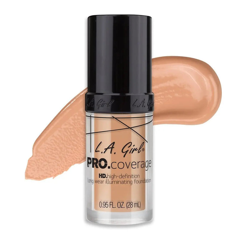 L.A. Girl Pro Coverage Liquid Foundation, Porcelain, 0.95 Fl Oz L.A. Girl