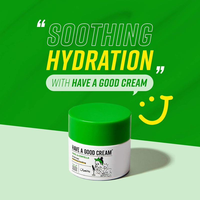 Jumiso Have a good cream snail & centella 50g, Cica snail facial cream, Have a good face cream, Acne care, Facial cream for All skin types, Korean skincare, soothing, nourishing Helloskin(Jumiso)