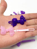 Tara Girls Self Hinge Plastic Bow Hair Barrettes Selection Pack Of 3 (BR07) Tara