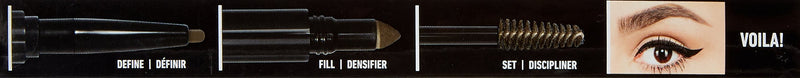 NYX PROFESSIONAL MAKEUP 3-In-1 Brow Pencil, Eyebrow Pencil - Ash Brown NYX PROFESSIONAL MAKEUP