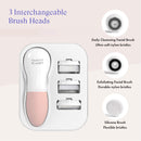 Vanity Planet Raedia Facial Cleansing Brush with 4 Interchangeable Brush Heads – Daily Cleansing |Glowing Skin |Lightweight Skin Brush |Face Exfoliator |Water Resistant (Dusty Pink) Vanity Planet