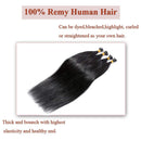 16 Inches I Tip Human Hair Extensions 100 Strands/Pack Pre Bonded Keratin Stick Tipped Hair Extensions Cold Fusion Hairpiece Long Straight For Women