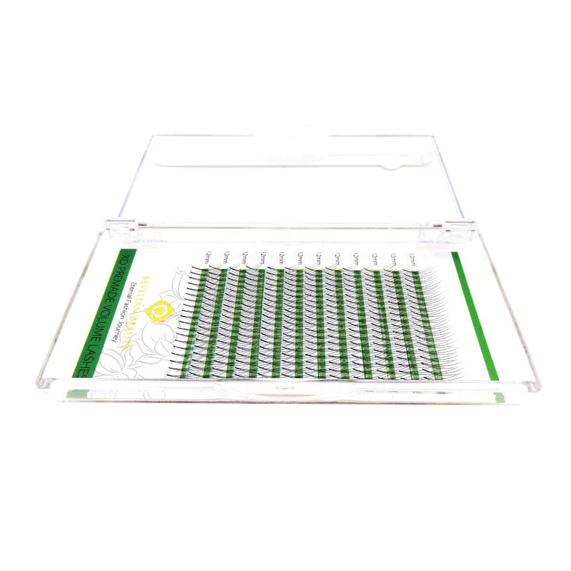 BEYELIAN Beauty Premade Volume Eyelash Extensions C Curl 0.10mm Pre made 3D Fans Lashes Individual Eyelashes for Volume Lashing 228 pcs Clusters per Lash Tray (C curl, 0.10mm, 11mm) BEYELIAN