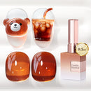 Double Rhythm Translucent Gel Polish Sheer Neutral Natural Light Milky Same Color Same Bottle 15ML Jelly UV Polish Nail Art DIY at Home (Jelly Nude Brown-A1492) Infinity Warehouse
