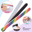Nail File and Buffer- 3pcs Double Sided Nail File, Rectangular Nail Buffer, Buffer Block Sponge Polished, Nail Brush, Come with Cuticle Nipper and Pusher, Perfect Manicure Tool Kit for Shiny Nail HNYYZL