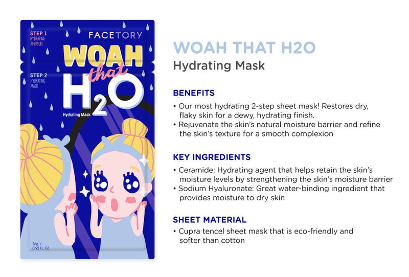FaceTory 6 Sheet Mask Gift Set | Hydrate, Brighten, Moisturize for Glowing Skin FACETORY Store