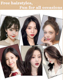MRS HAIR Clip in Human Hair Pieces Double Drawn for Women Invisible Hairpin Hair Short Straight Hairpiece for Thinning Hair Adding Hair Volume Fluffy for Hair Extensions Daily Use (10 Inch Dark Brown) MRS HAIR