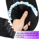 100g Tape in Hair Extensions Human Hair 40pcs Off Black 16 inch Long Remy Hair Straight Seamless Skin Weft Tape ins Double Sided Tapes on 16 inch