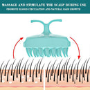 Hair Scalp Massager Shampoo Brush, Handheld Scalp Care Hair Brush with Soft Silicone, Shower Scalp Massager, Comfortable Head Scrubber for All Hair Types, Black&Blue BVN