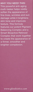 GLOWBIOTICS - Retinol Anti-Aging + Brightening Treatment Non-Irritating Bioactive Retinoid Complex to Firm, Tighten, and Brighten - For All Skin Types (1 fl oz) - Made in the USA Glowbiotics MD