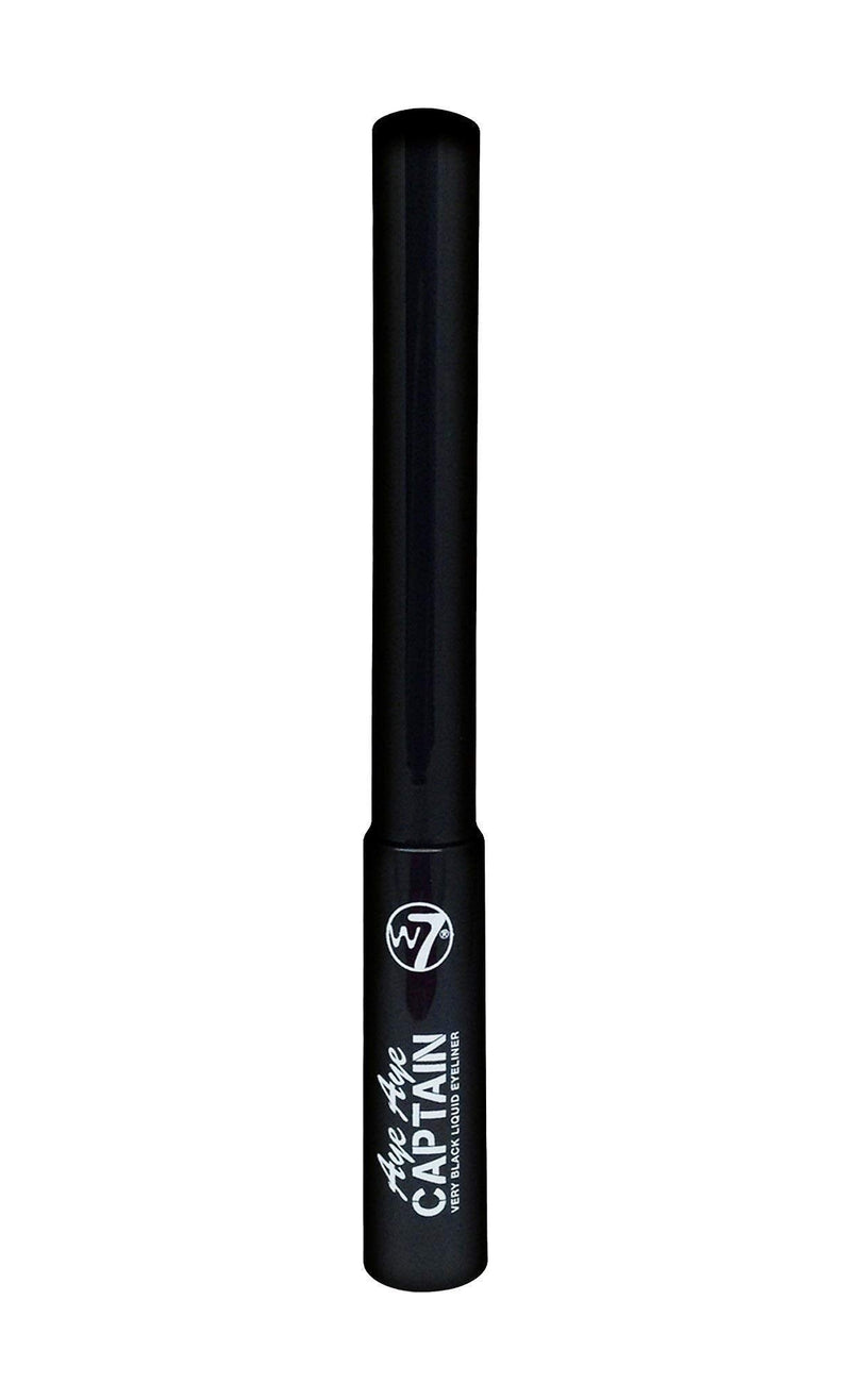 W7 | Liquid Eyeliner | Aye Aye Captain Liquid Eyeliner | Quick Drying Long Lasting Eyeliner Pen for All Eye Makeup Design | Black W7