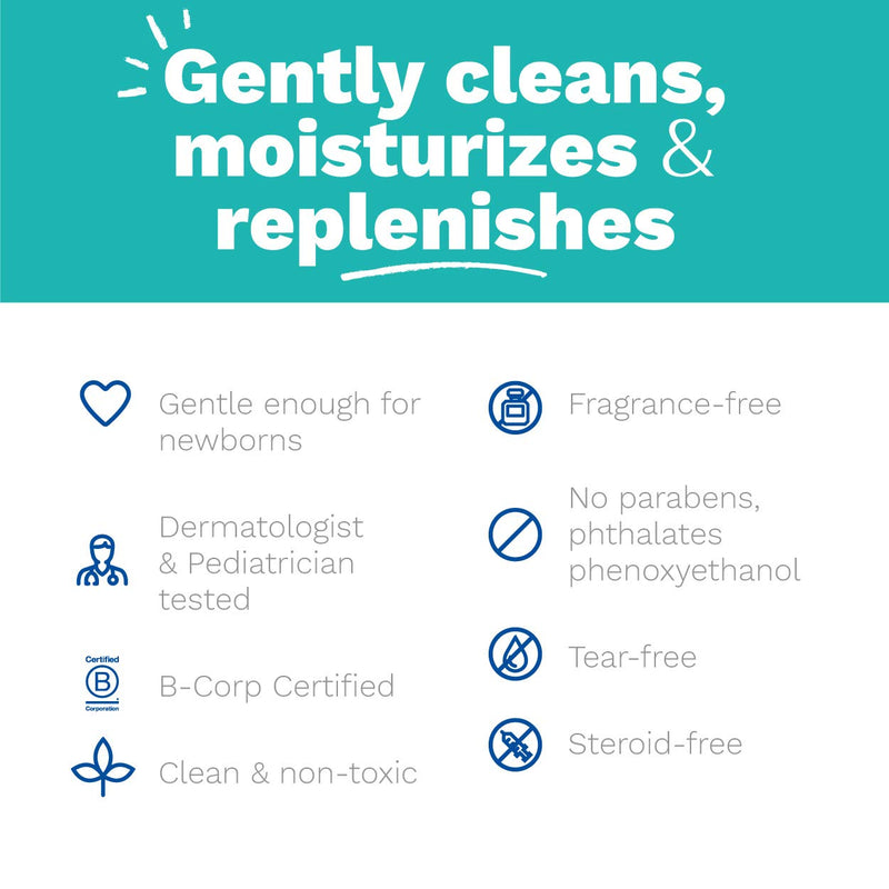 Mustela Stelatopia Cleansing Gel - Baby Face & Body Wash for Eczema-Prone Skin - with Natural Avocado & Sunflower Oil - Fragrance-Free & Tear Free - 6.76 fl. Oz Mustela