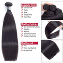 Amella Hair Brazilian Straight Hair 4 Bundles 14 16 18 20inch Grade 8A Unprocessed Virgin Straight Human Hair Bundles Natural Black Color Hair Weave Amella Store