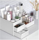 Makeup Desk Organizer With Drawers — Countertop Organizer for Cosmetics, Vanity Holder for Lipstick, Brushes, Lotions, Eyeshadow, Nail Polish and Jewelry Simbuy