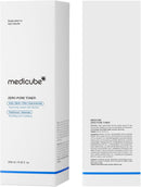 medicube Zero Pore Toner I Exfoliating & Hydrating Blue Bottle Water Toner with AHA, BHA, PHA, Niacinamide, and Panthenol | Korean Skin Care for Pores, Texture, and Moisture Care (8.45 fl. oz.) - Infinity Warehouse