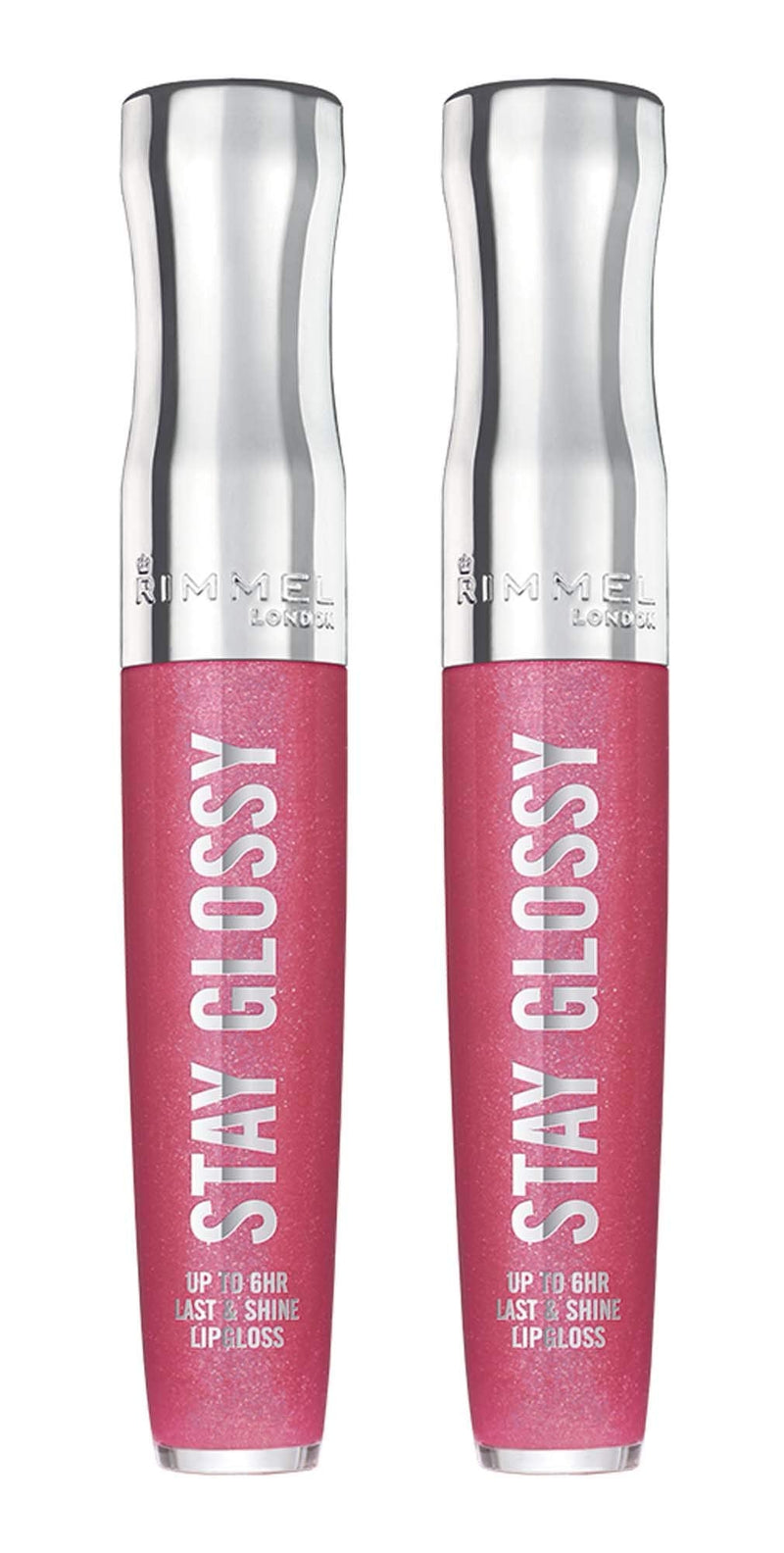 Rimmel Stay Glossy 6HR Lip Gloss, Back Row Smooch, 0.18 Fl Oz (Pack of 2) Rimmel