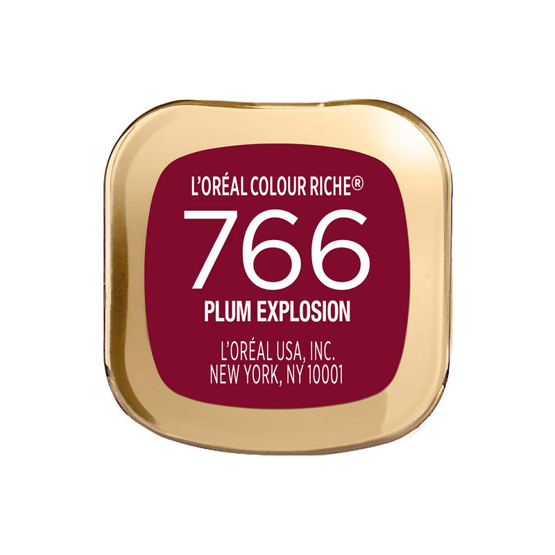 L'Oreal Paris Makeup Colour Riche Original Creamy, Hydrating Satin Lipstick, 766 Plum Explosion, 1 Count L'Oreal Paris