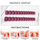 Edary Matte False Nails Short Square Fake Nails Press on Nails 24Pcs Art Nail for Women (Rose Red) Edary