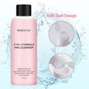 Morovan 2 in 1 Formula(Poly Nail Extension Gel Slip Solution+Professional Nail Cleanser) 8oz Nail Polish Remover 240ml Lint-free Liquid Slip Solution Morovan Store