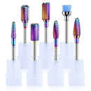 MelodySusie Nail Drill Bits Set with Acrylic Nail Clippers, 7pcs Tungsten Carbide Nail Bits for Nail Drill E-file, 3/32 inch Bits Manicure Pedicure Remover Tools for Acrylic Gel Nails MelodySusie