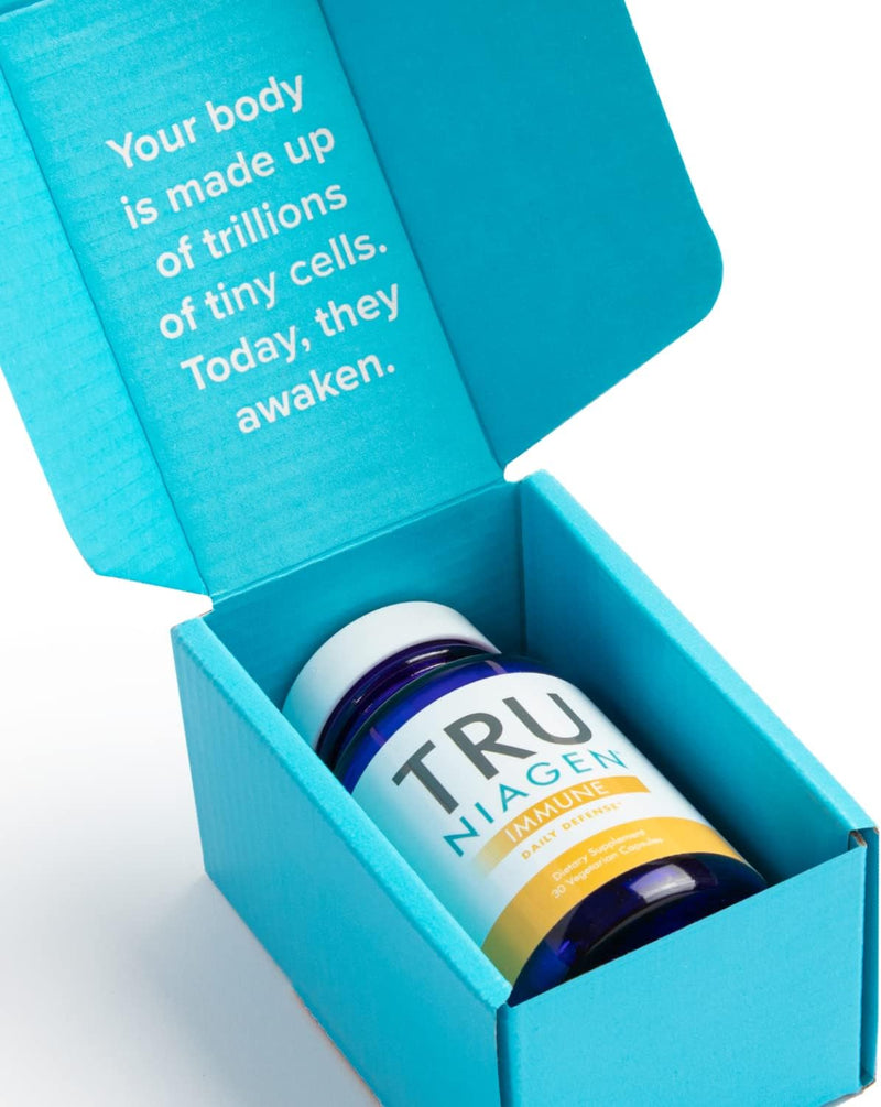 TRU NIAGEN Immune Support Supplement - Daily Defense - Vitamin C from Fermentation, Vegan Vitamin D3 2000 IU, Zinc, Plus Theracurmin (Curcumin) + Multi Award-Winning NAD Boosting Niagen 150mg 30ct Infinity Warehouse