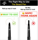 Vonadale Beard Pencil Filler for Men, Beard Filling Pen Kit - WaterProof, Long Lasting Coverage & Natural Finish - Beard, Moustache & Eyebrows - Beard Dye for Men (Dark Brown) Vonadale