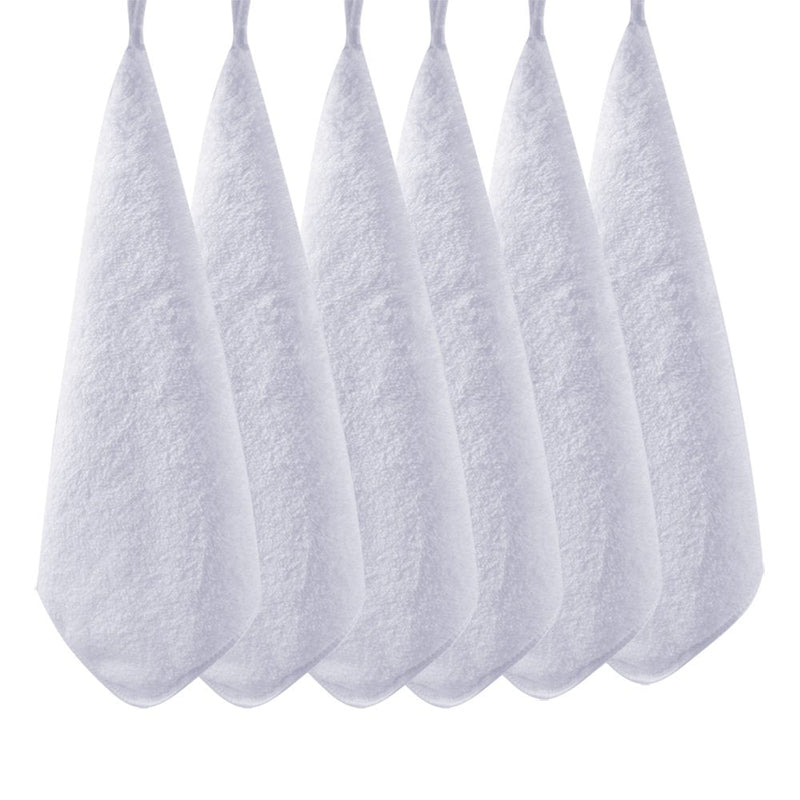Sinland Microfiber Face Cloths For Bath Reusable Makeup Remover Cloth Ultra Soft and Absorbent Washcloths For Baby 12Inch x 12Inch (12pack, white) SINLAND