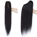 S-noilite Claw/Jaw Clip in Ponytail Extension Human Hair Blonde Ponytail Hair Extension Clip in Ponytail Hairpiece 100% Real Human Hair One Piece Straight 16 Inch (