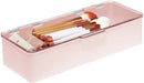 mDesign Makeup Storage Stackable Organizer Box for Bathroom Vanity, Countertops, Drawers - Holds Blenders, Eyeshadow Palettes, Lipstick, Lip Gloss, Makeup Brushes - Hinged Lid - 2 Pack - Pink/Clear mDesign Store