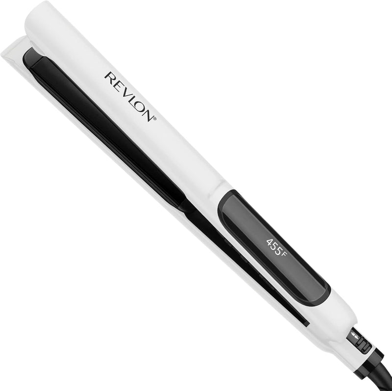 REVLON Crystal C + Ceramic Digital Hair Flat Iron | Long-Lasting Shine and Less Frizz, (1 in) Infinity Warehouse