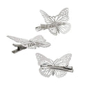 OBTANIM Butterfly Hair Clips, 12 Pcs Cute Metal Butterfly Hair Claw Pins Barrettes Accessories for Girls and Women (Silver) OBTANIM
