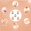 Eyebrow Hair Remover Replacement Heads for Women Painless Eyebrow Trimmer Blades, Perfect and Smooth, with Cleaning Brush, As Seen On TV, Rose Gold (5Pcs) FOUUA