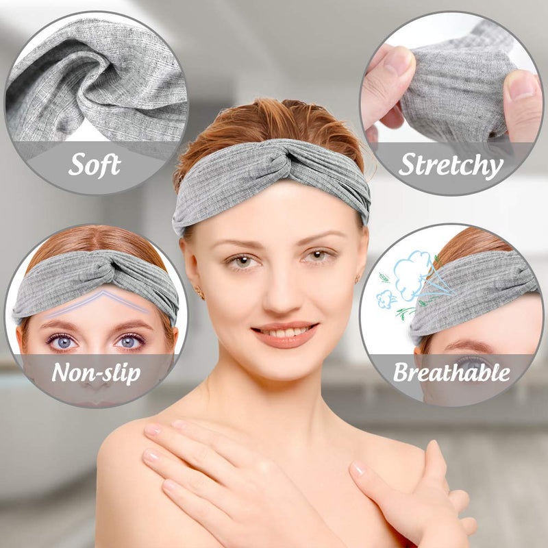 3 otters Women's Headbands, 8PCS Fashion Headbands for Women Cloth Headband Boho Stretchy Hair Bands, Hair Accessories 3 otters Store