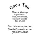 Giselle Cosmetics Loose Powder Organic Mineral Eyeshadow - Coco Tan - 3 gms Giselle Cosmetics