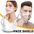 Transparent_Face_Mask, Clear Combine Plastic Reusable Clear Face Bandanas, Upgraded Breathable, Visible Expression, for Adults (No Fogging 2pcs) shuang qing