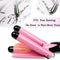 3 Barrel Curling Iron Wand Dual Voltage Hair Crimper with LCD Temp Display - 1 Inch Ceramic Tourmaline Triple Barrels, Temperature Adjustable Portable Hair Waver Heats Up Quickly (Pink) Aleath