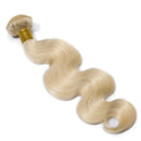 #60 Platinum Blonde Human Hair 3 Bundles 300g Body Wave Unprocessed Brazilian Virgin Human Hair Sew in Extensions for Women Wavy Curly Hair Weave 20"