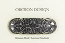 Celtic Peacock Hair Clip, Hand Crafted Metal Barrette Made in the USA with a Medium 70mm by Oberon Design Oberon Design